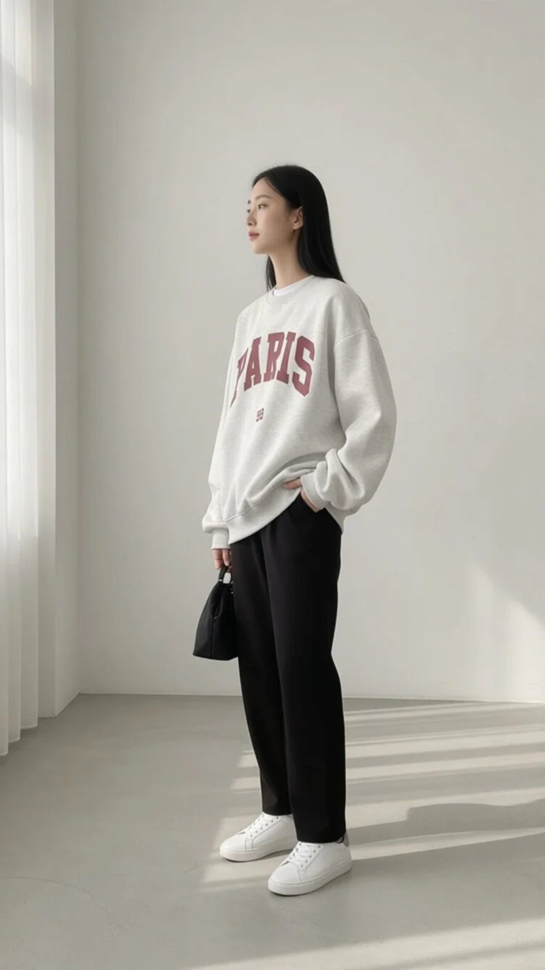 Basic Paris Print Sweatshirt