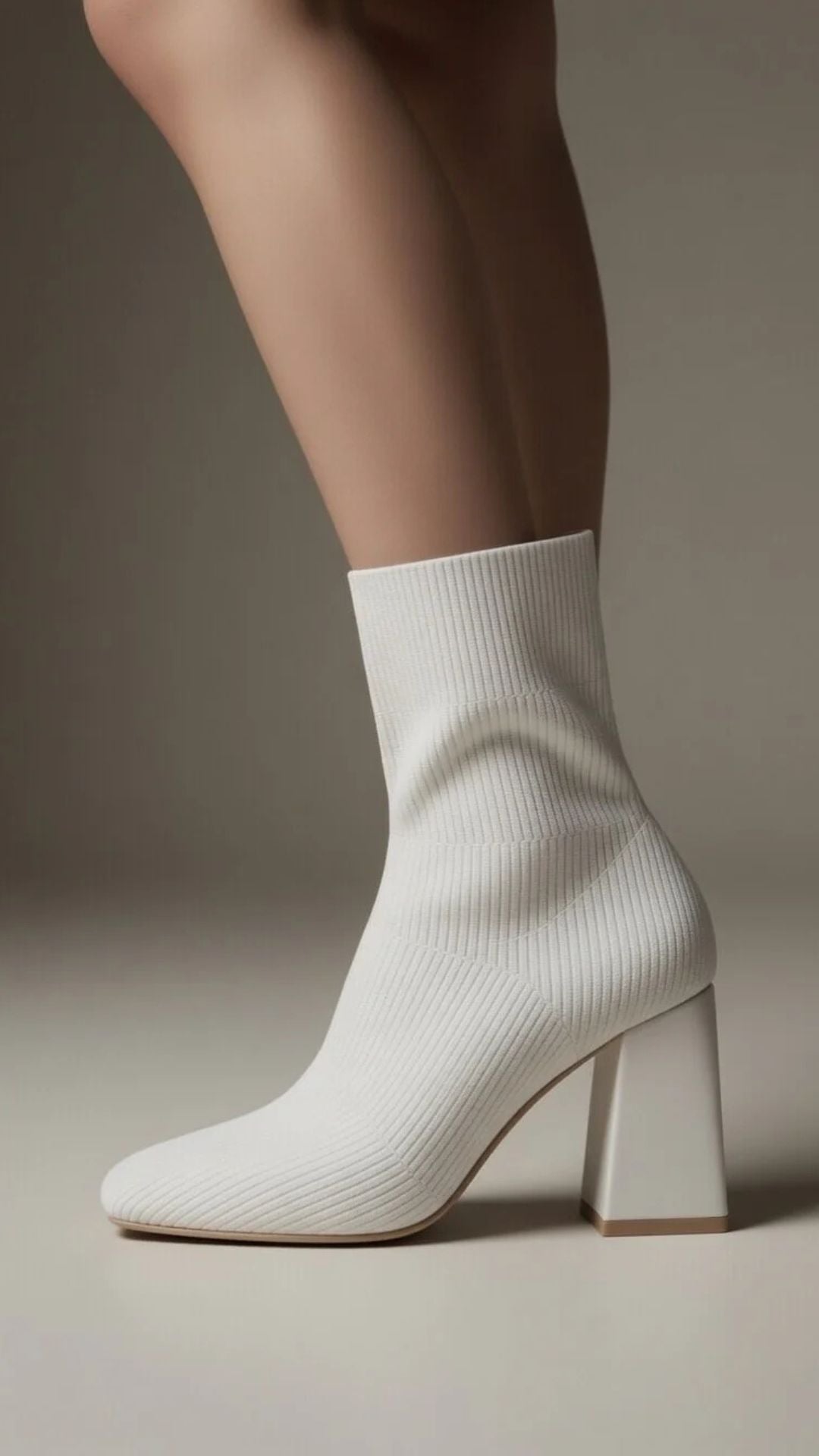 Ribbed-Knit Sock Boots