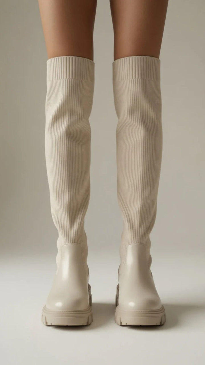 Over The Knee Chunky Knit Boots