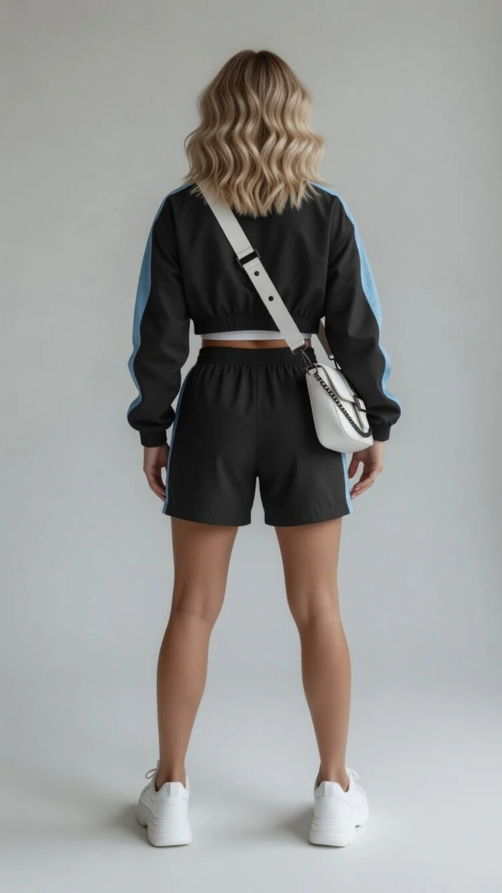 Retro-Sport Windbreaker &amp; Shorts Set