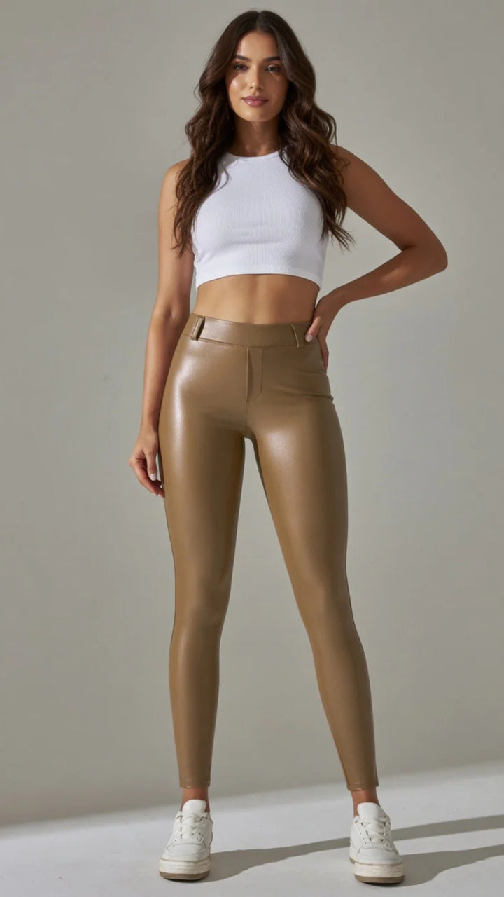 Faux Leather Trousers