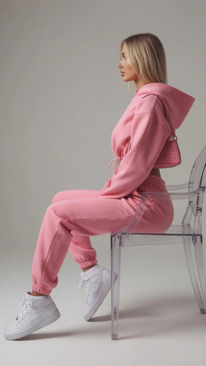 Cropped Hoodie &amp; Jogger Set