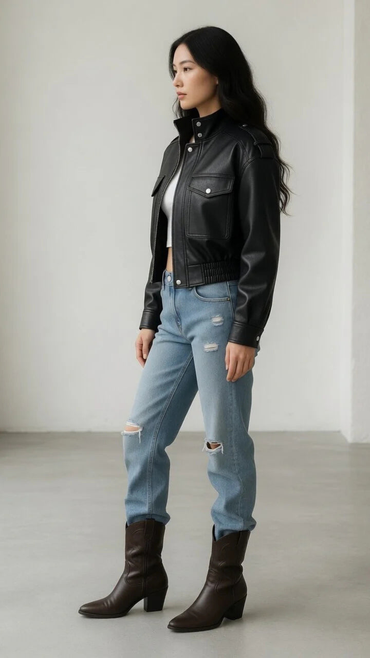 Faux Leather Jacket