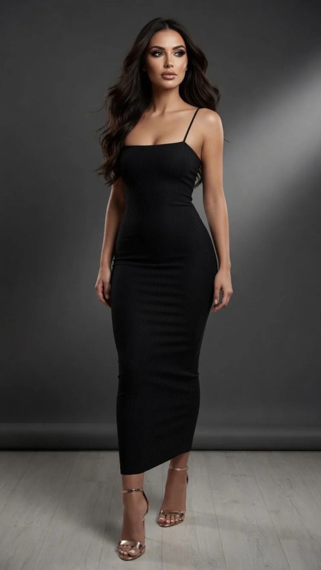 Spaghetti Strap Bodycon Maxi Dress