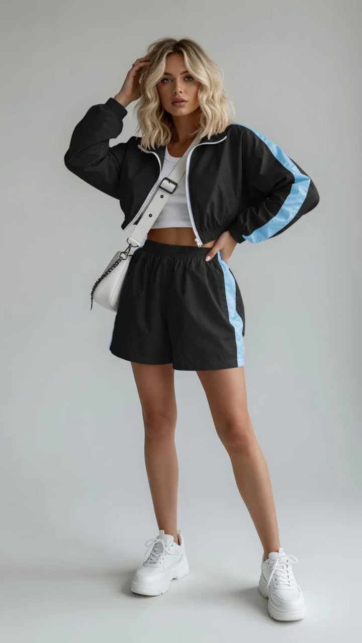 Retro-Sport Windbreaker &amp; Shorts Set