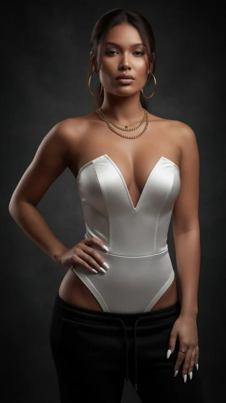 Satin Strapless Bodysuit