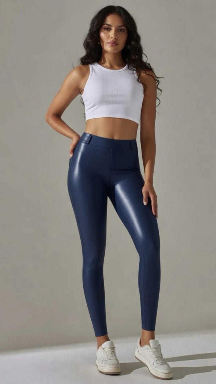 Faux Leather Trousers