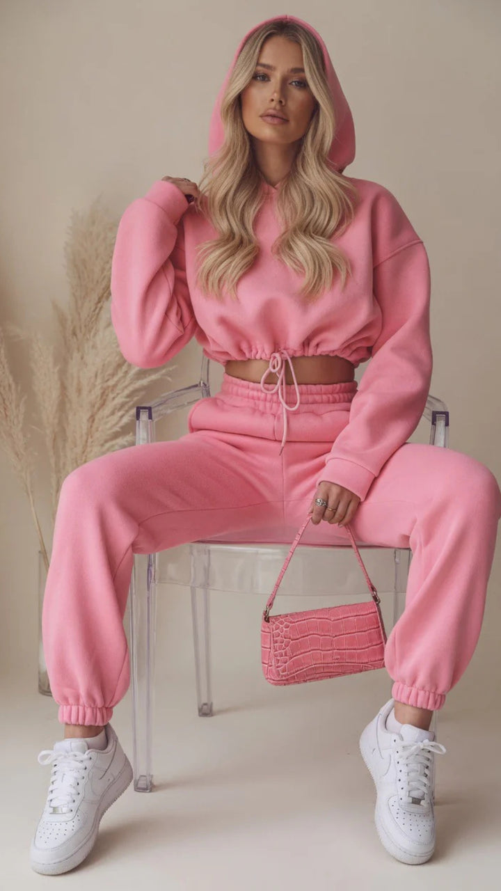 Cropped Hoodie &amp; Jogger Set