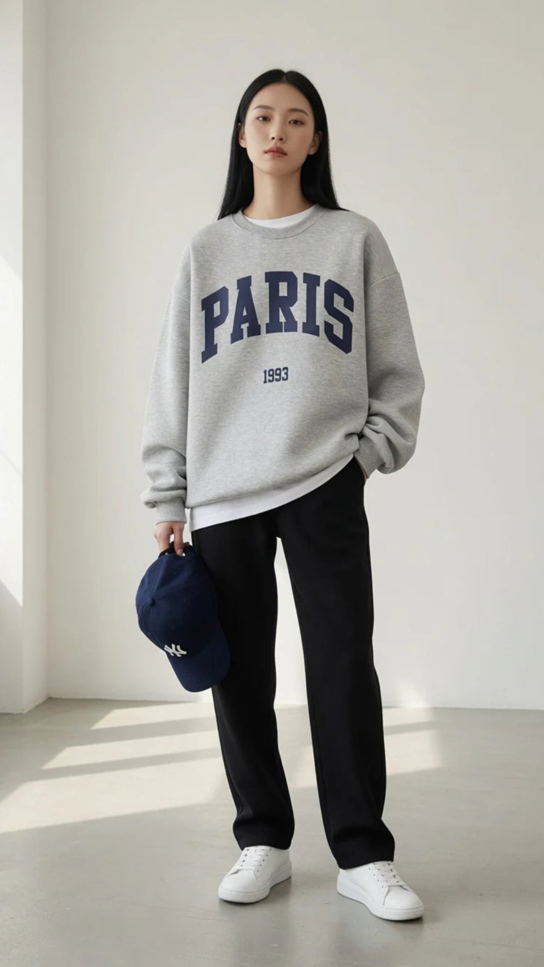 Basic Paris Print Sweatshirt
