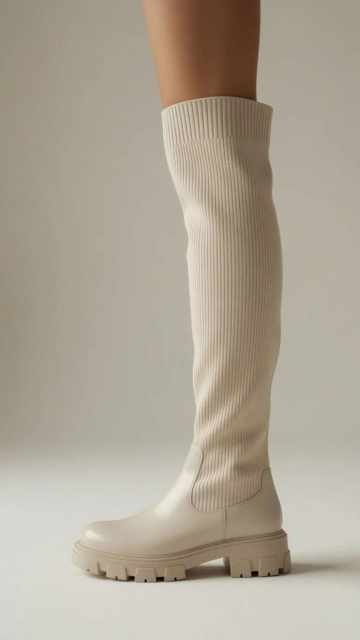 Over The Knee Chunky Knit Boots