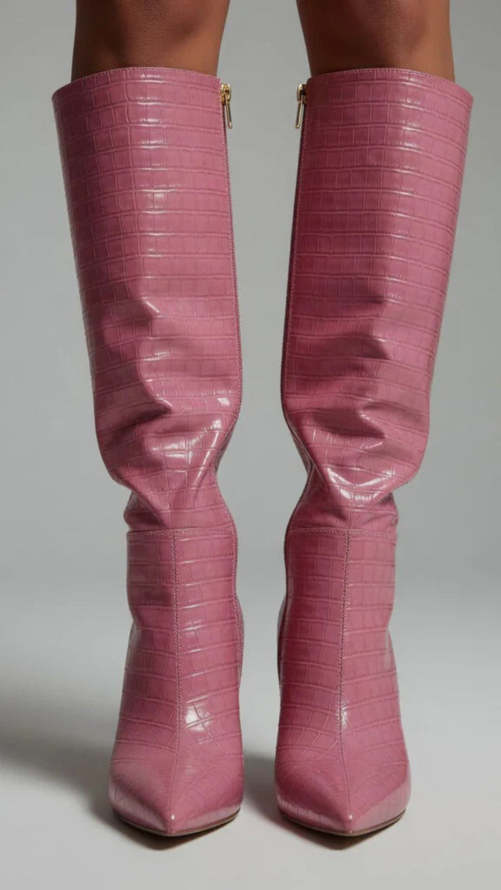 Zipper High Heel Boots