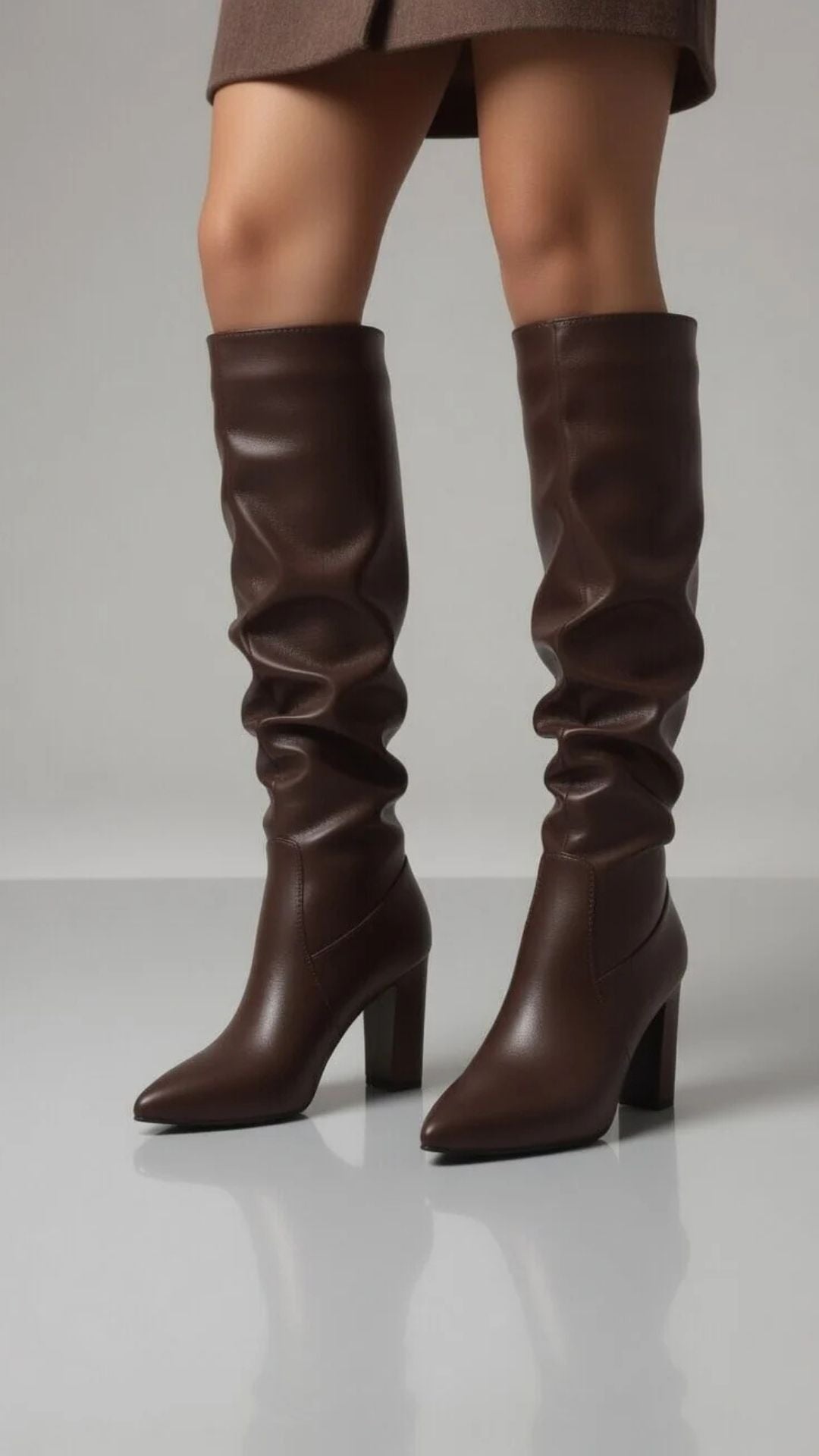 PU Leather Long Boots