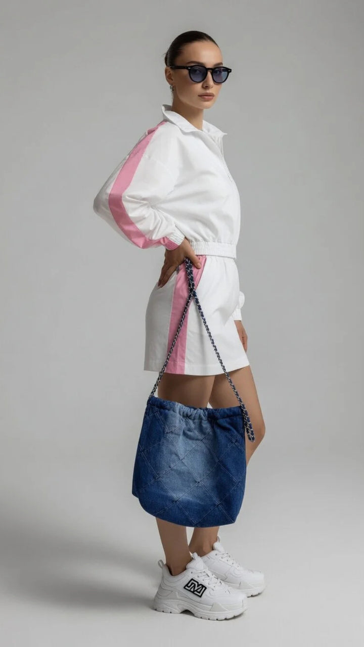 Retro-Sport Windbreaker &amp; Shorts Set