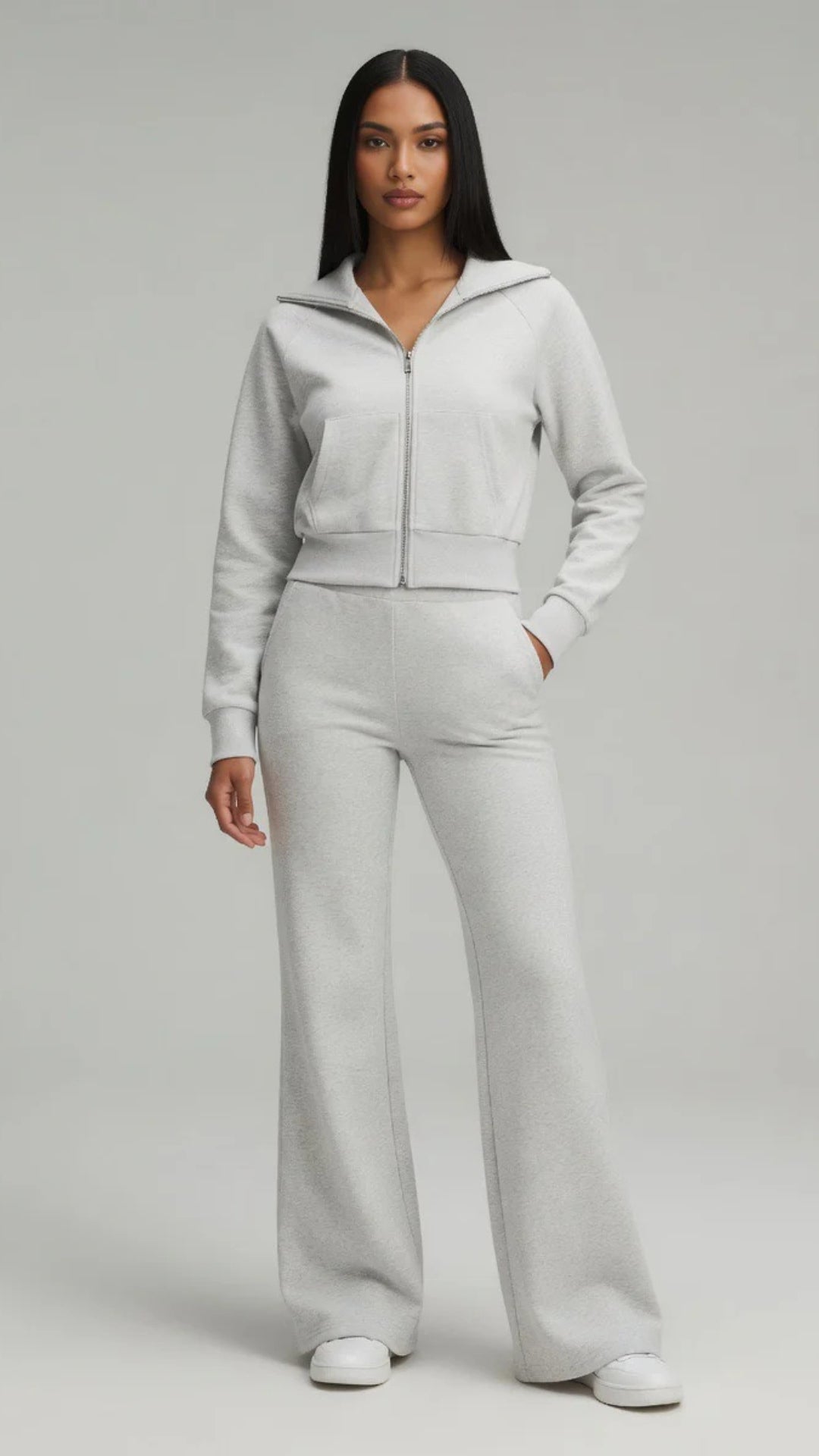 Zip Detail Top and Trouser Set