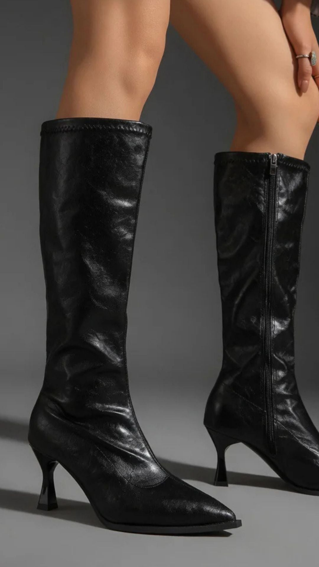 PU Leather Long Boots