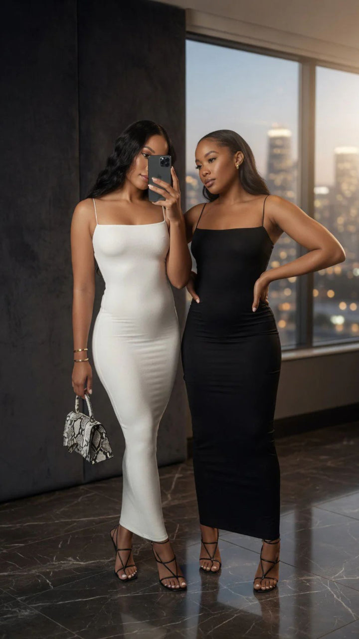 Spaghetti Strap Bodycon Maxi Dress