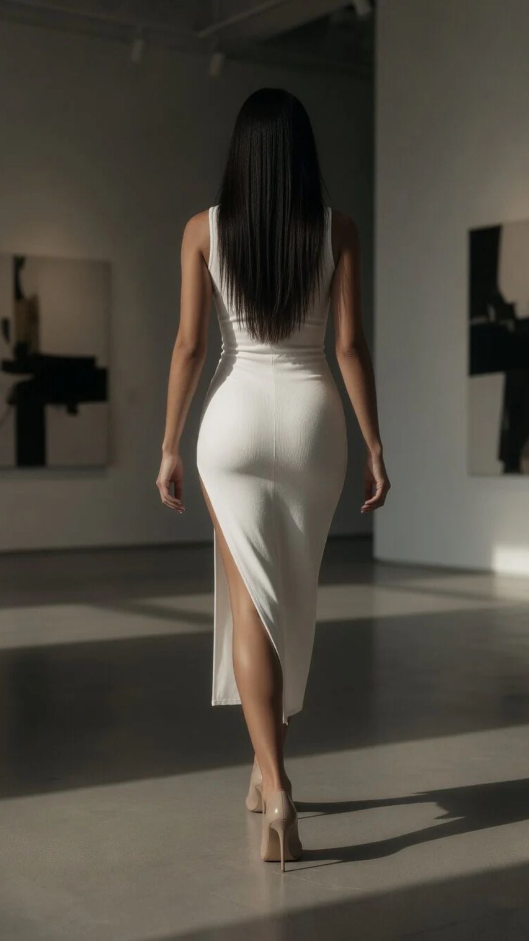 Sleeveless Split Midi Dress