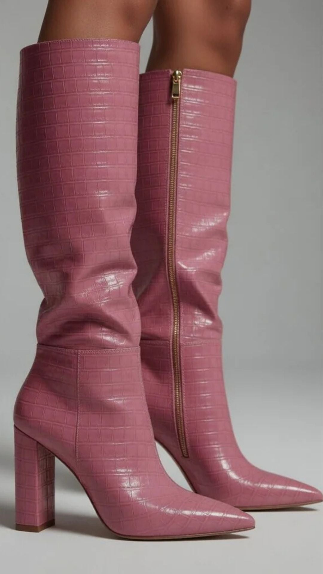 Zipper High Heel Boots