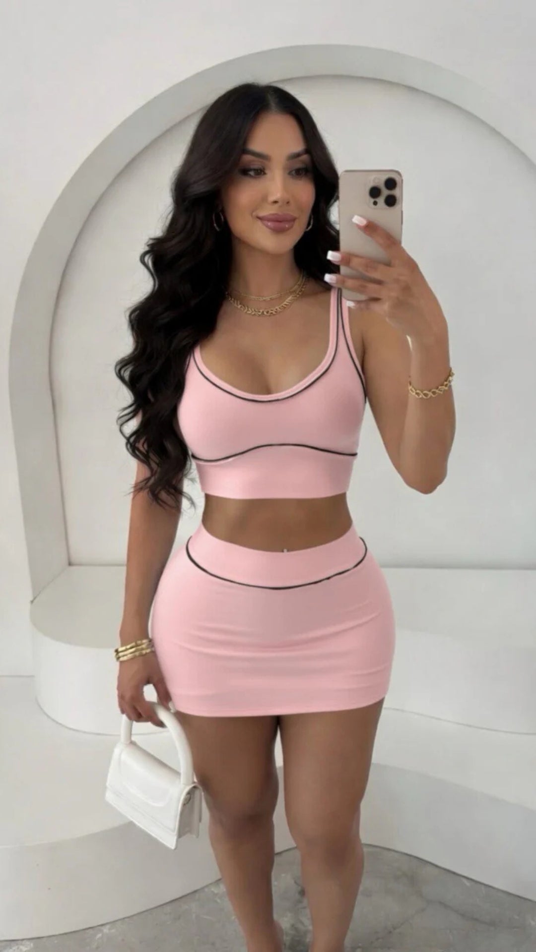 Crop Top &amp; Mini Skirt Set