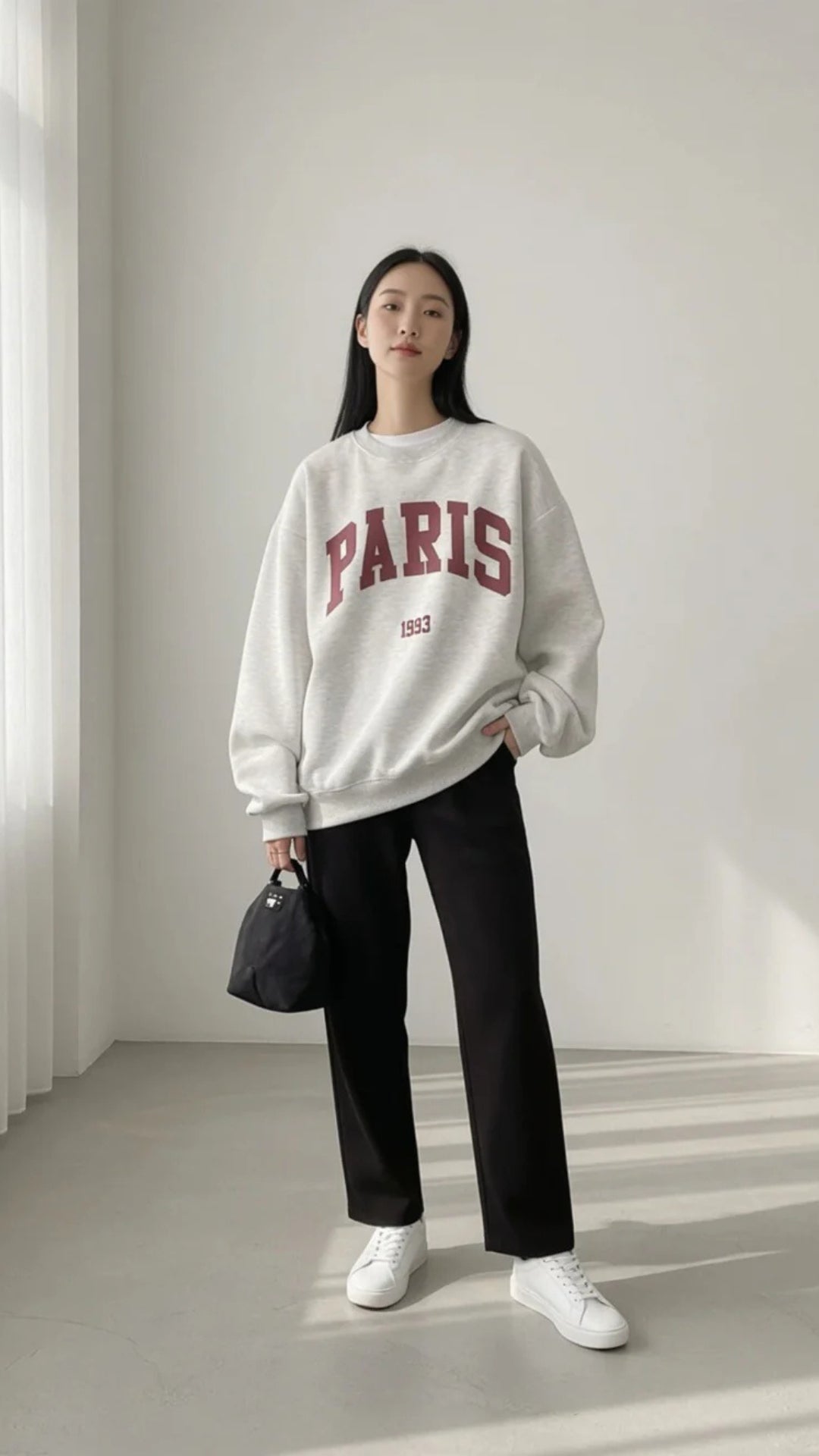 Basic Paris Print Sweatshirt