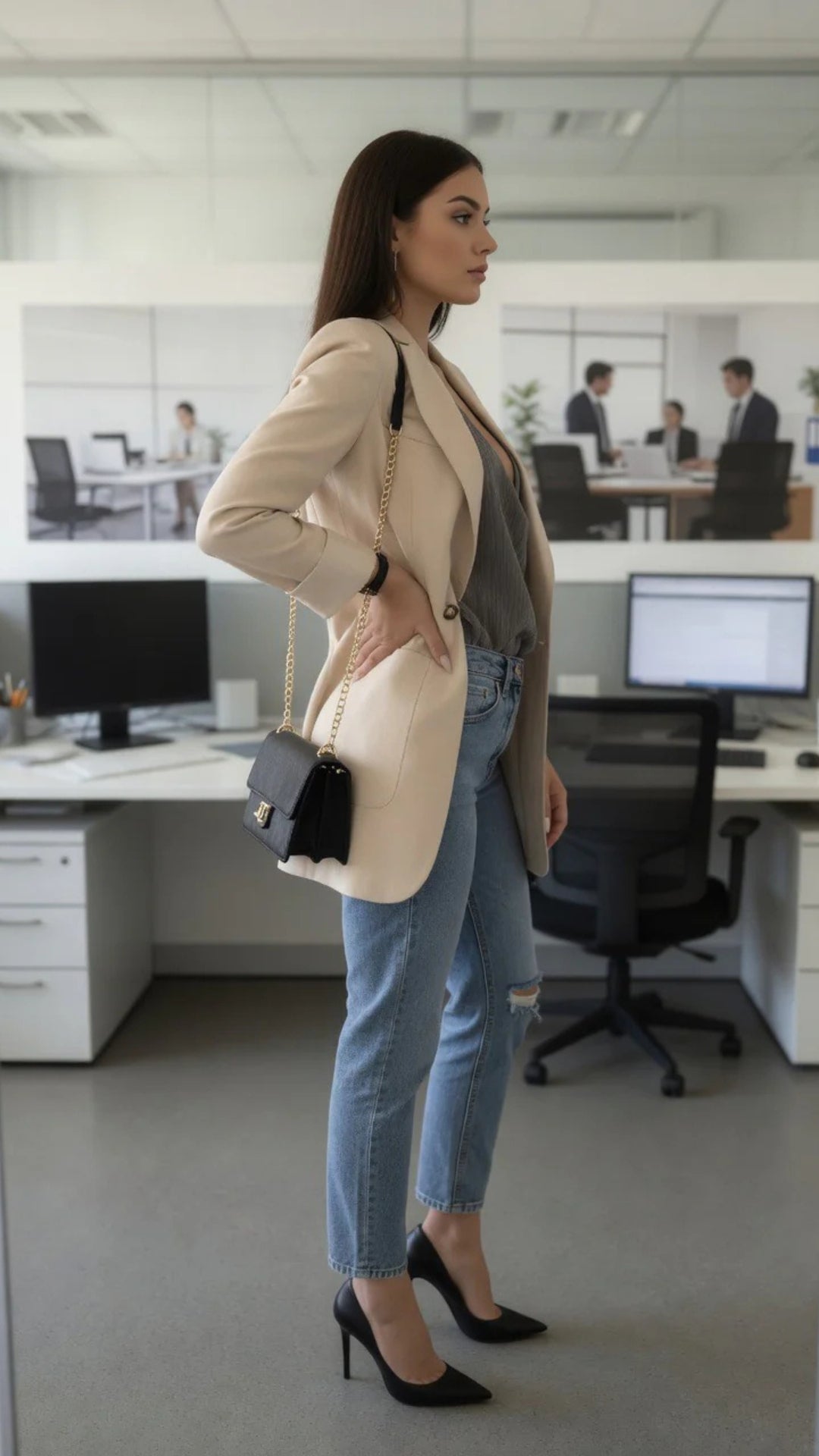 Buttonless Longline Blazer