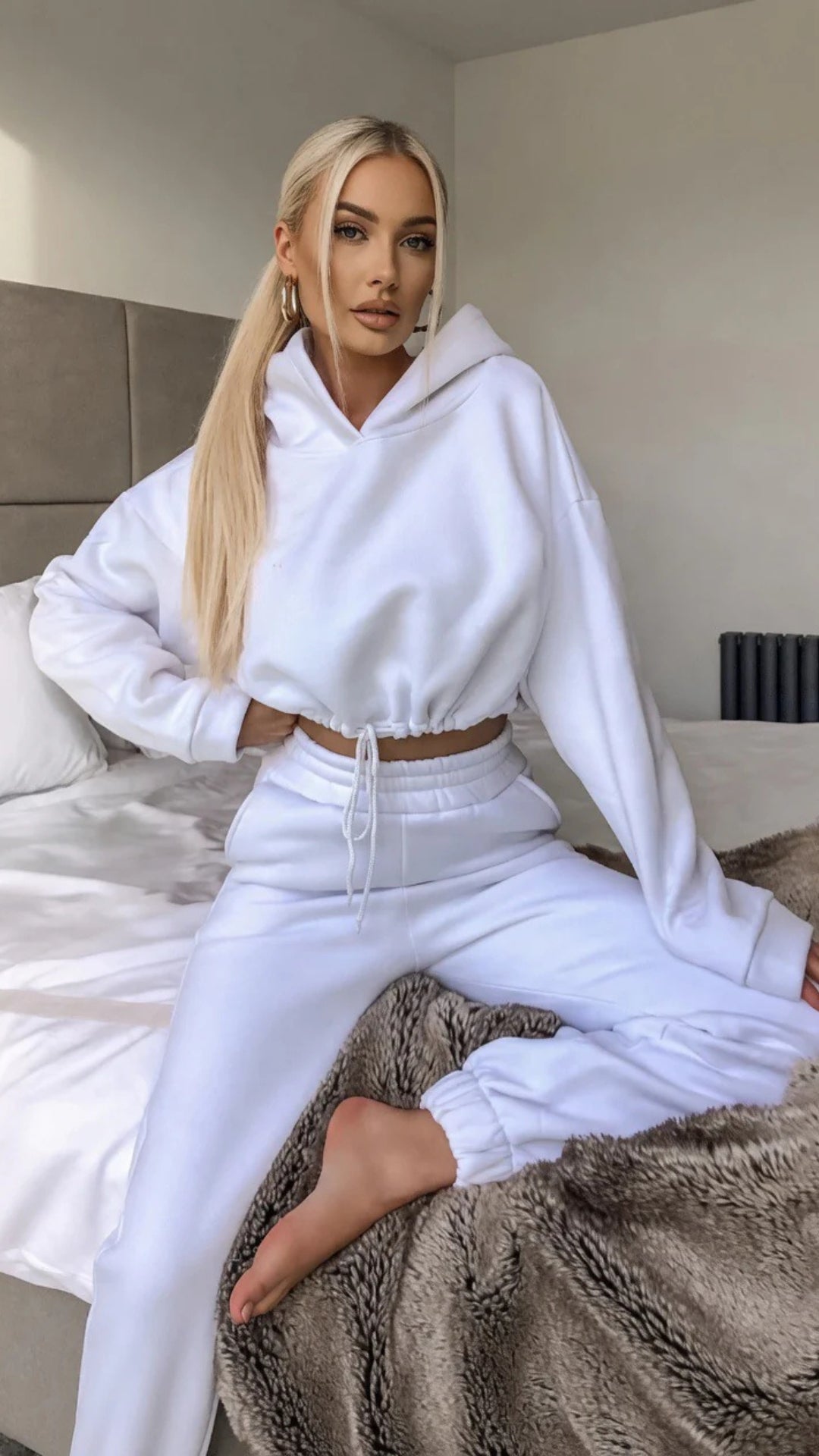 Cropped Hoodie &amp; Jogger Set