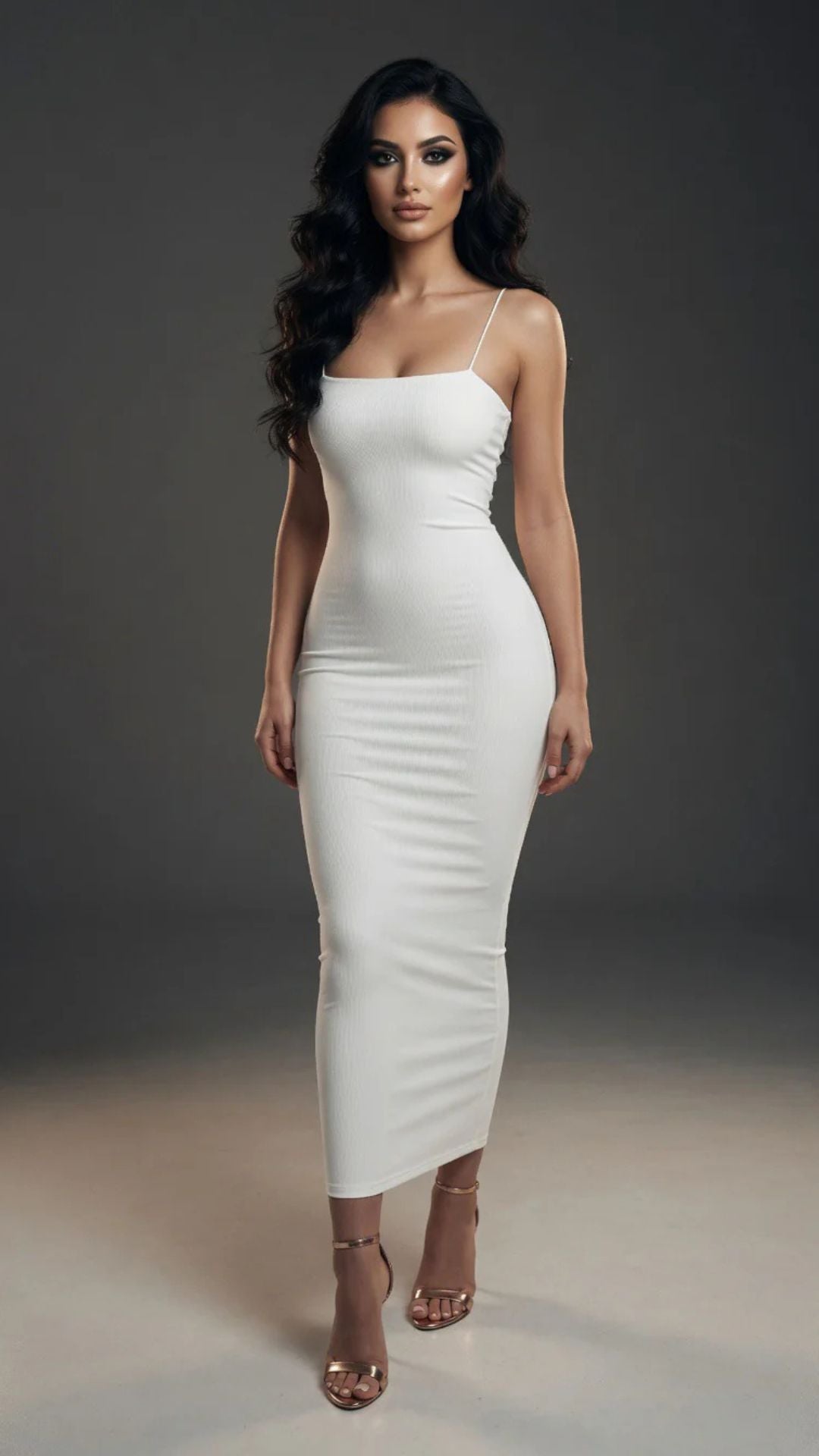 Spaghetti Strap Bodycon Maxi Dress