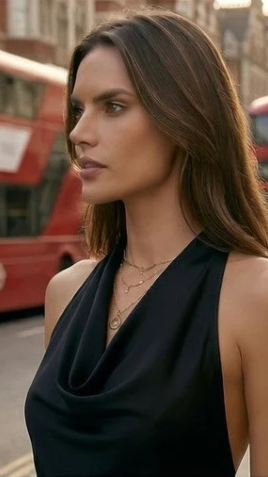 Satin Cowl Neck Top