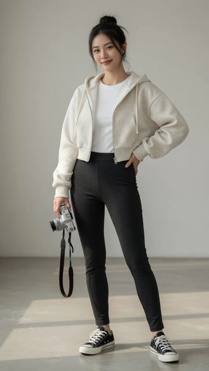 Basic Cropped Hoodie