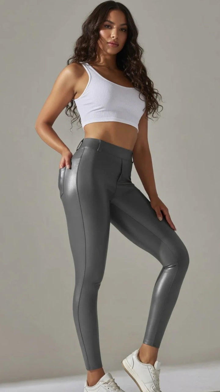 Faux Leather Trousers