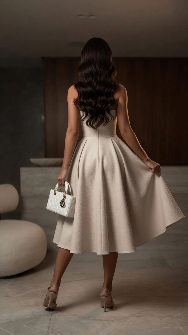 Strapless Midi Dress