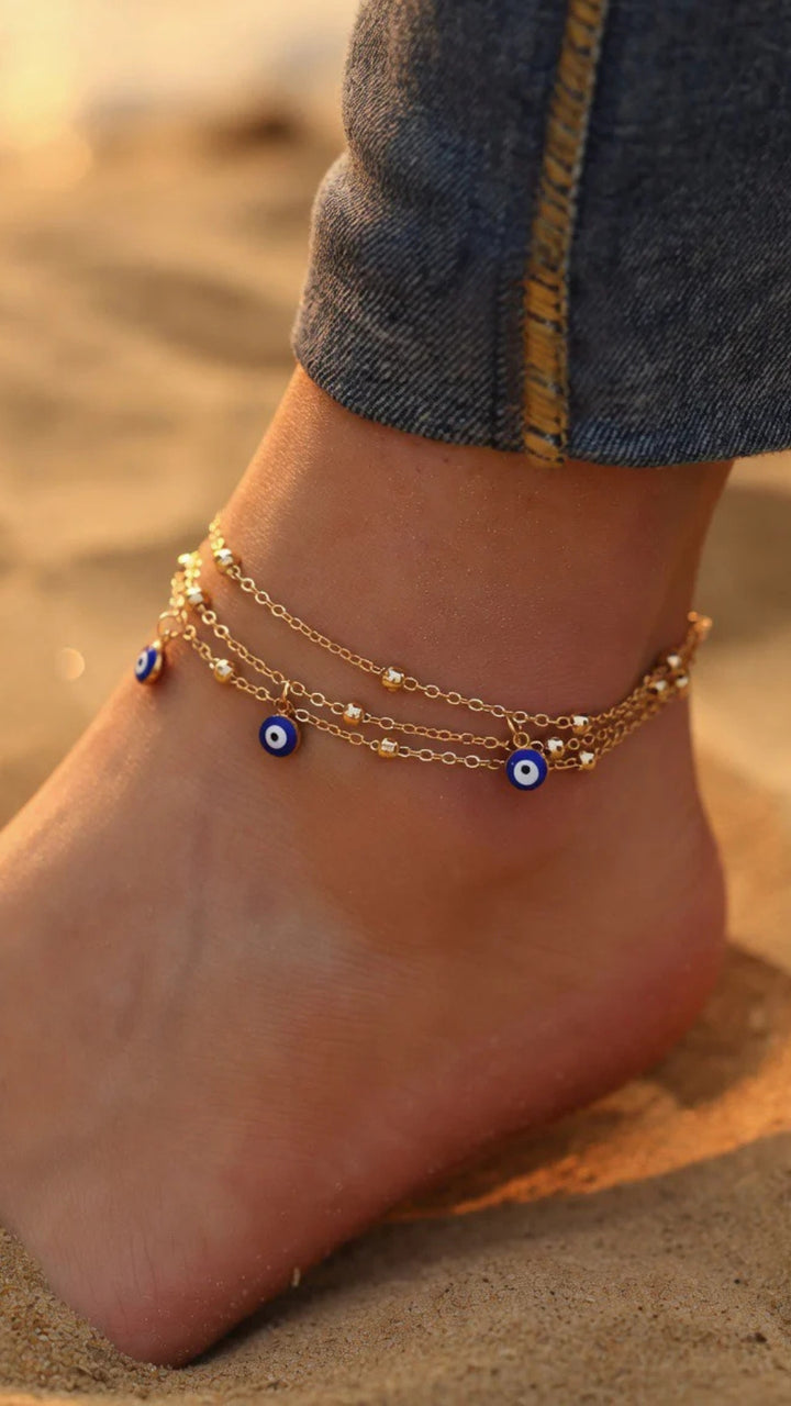 Evil Eye Design Anklet