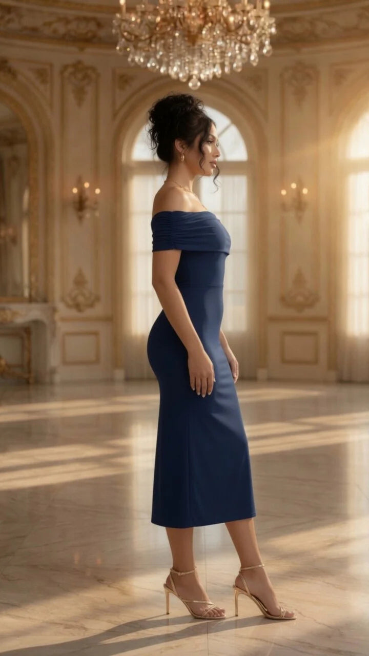 Off The Shoulder Midi Dress