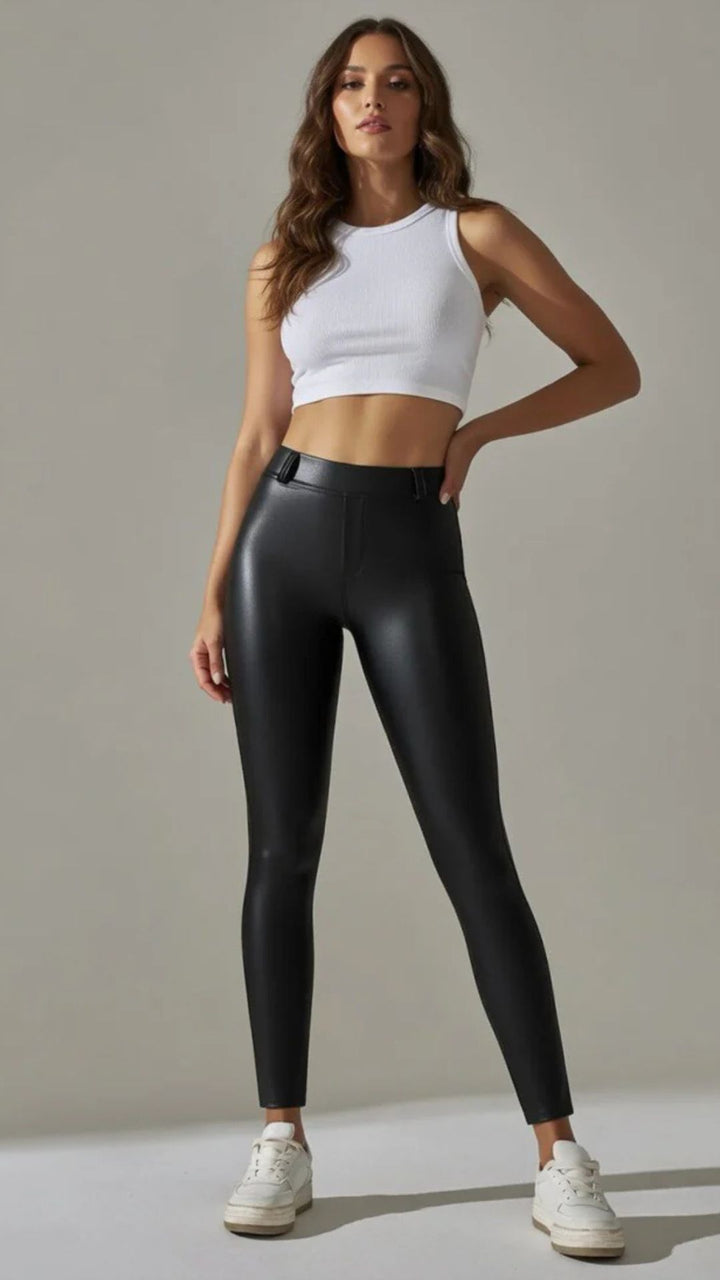 Faux Leather Trousers