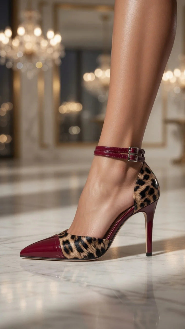 Leopard Print Pointed Toe High Heels