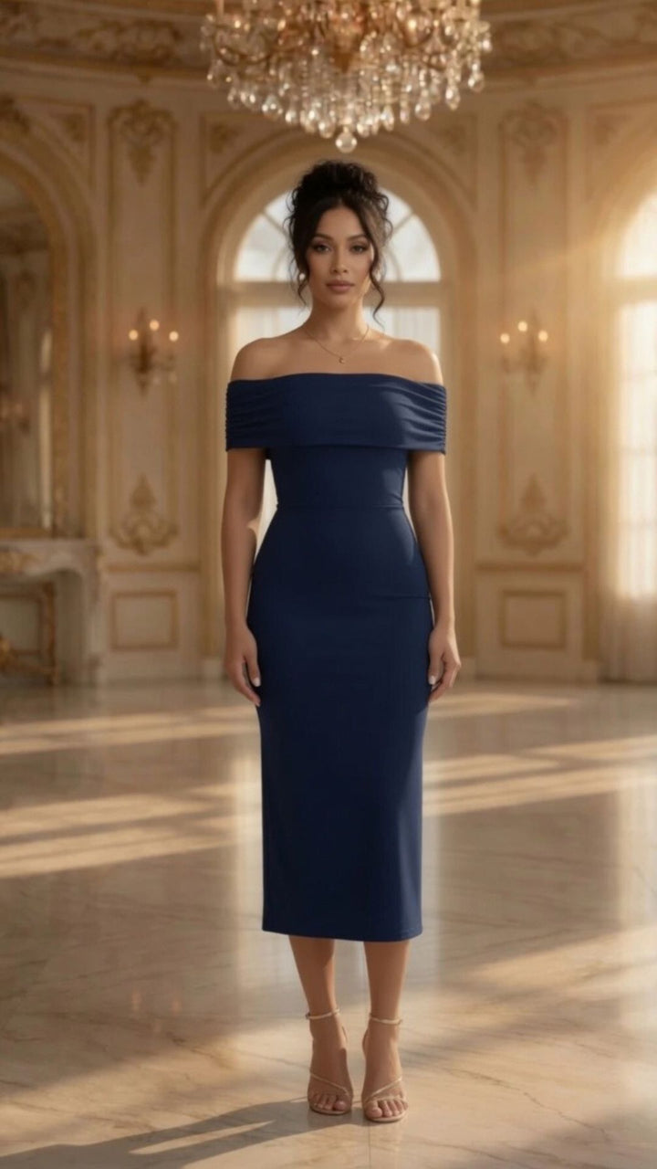 Off The Shoulder Midi Dress