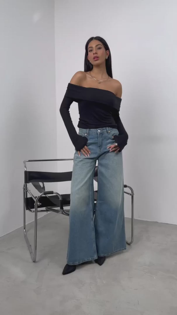 Boat Neck Drape Detail Blouse – Love XO